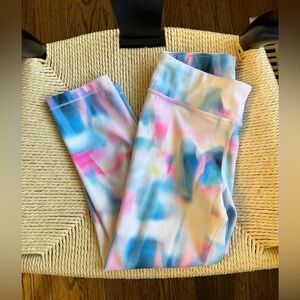 Athleta Girls' Multicolor Tie-Dye Leggings - Pink, Blue, Yellow